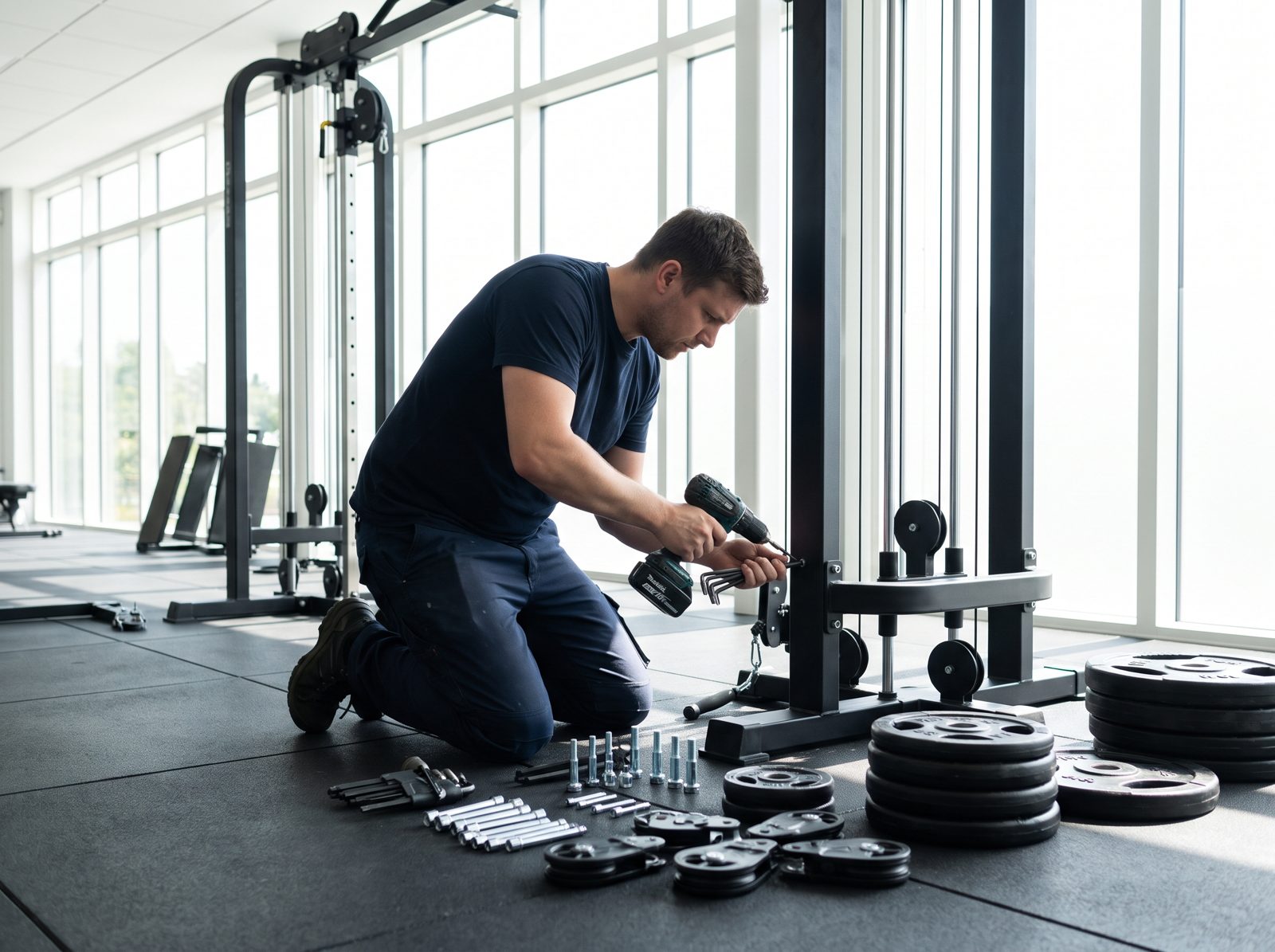 Strength stations expertly assembled